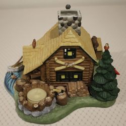 PartyLite Gone Fishin Log Cabin