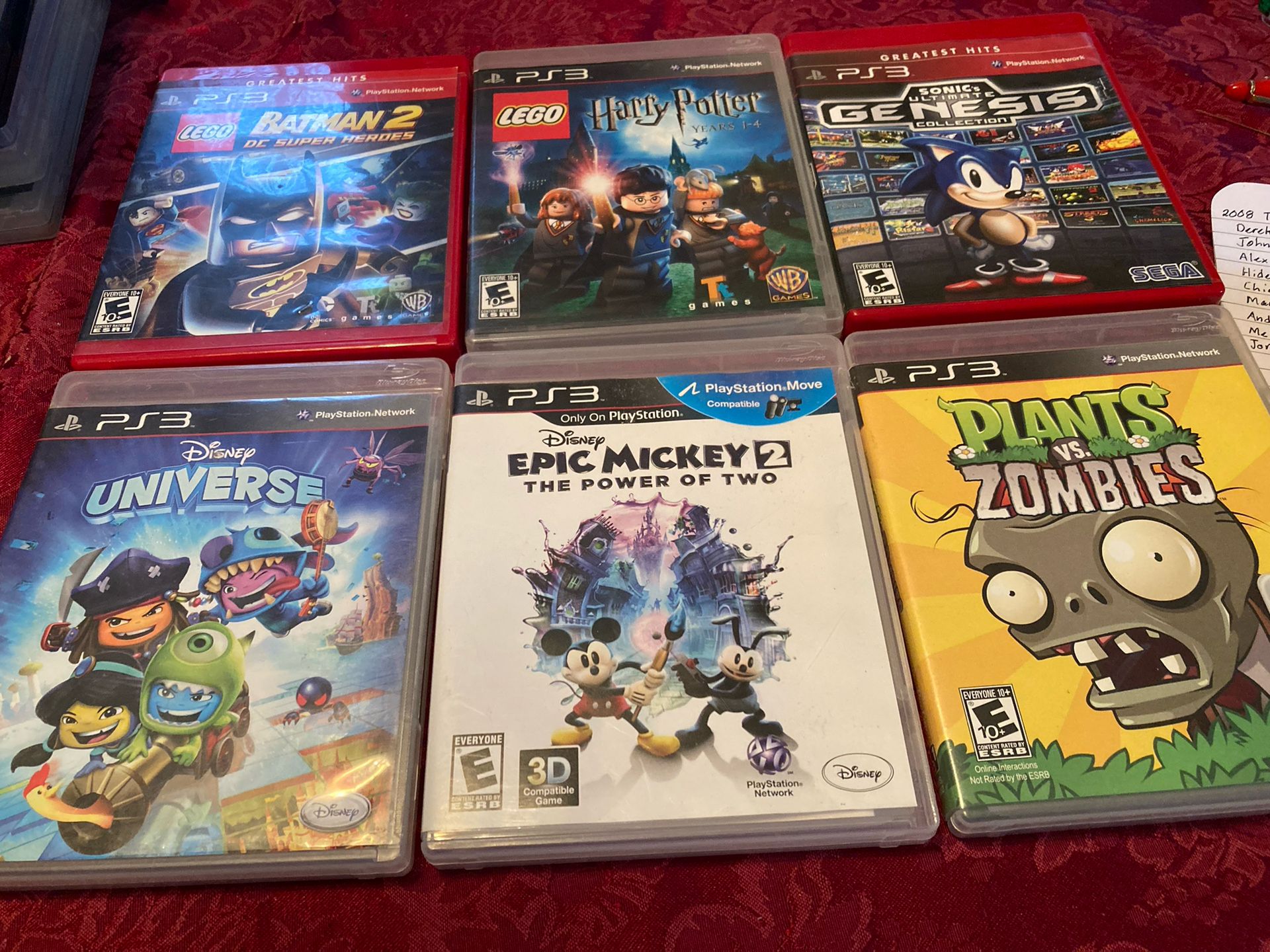 PS3 Games.  (Lot Of 6)