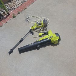 Ryobi Blower and Pressure Washer Tools Battery Operated 