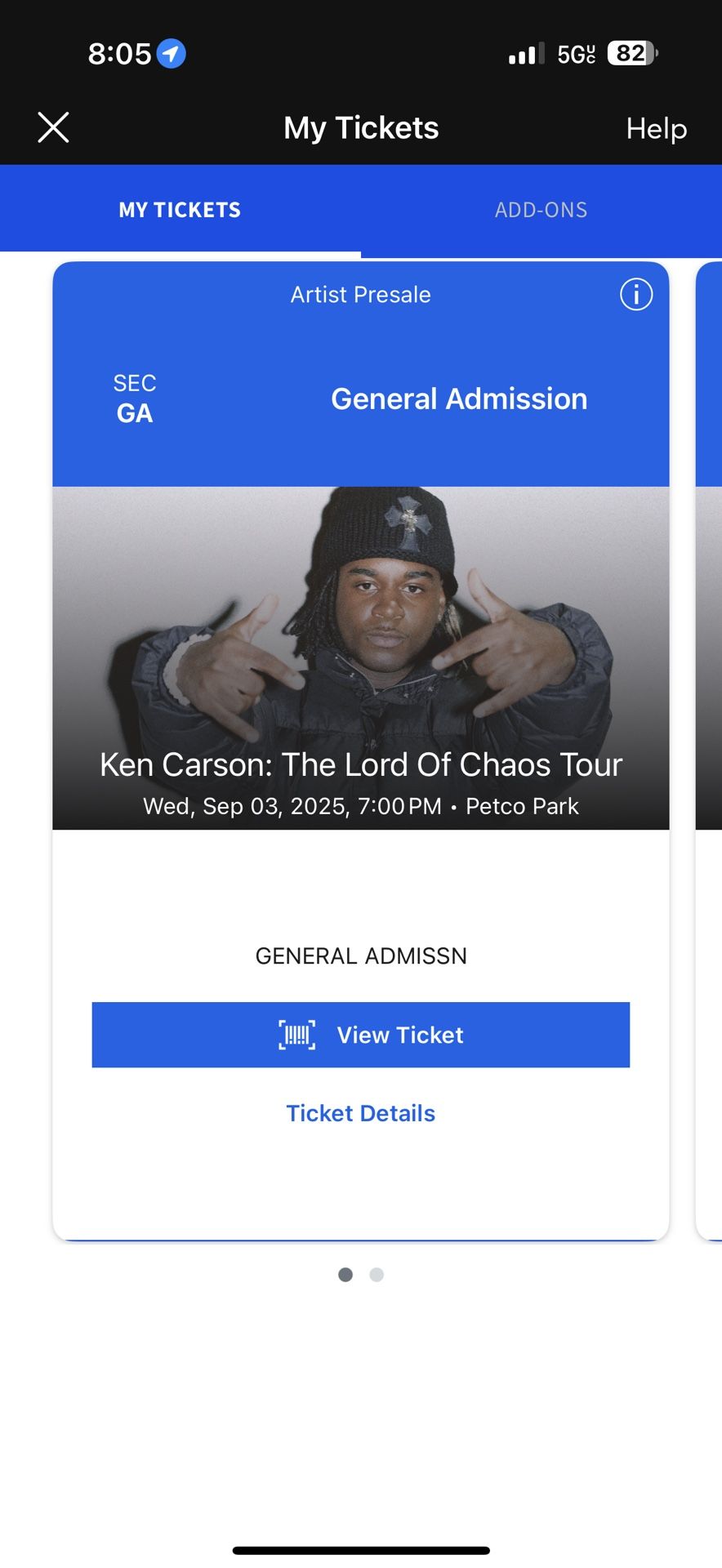 Ken Carson San Diego Ticket