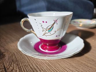 Vintage NASCO  Pink Lusterware  Tea Cup÷ Saucer Set