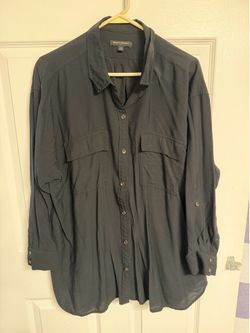 Banana Republic Black Button-Front Women's Shirt Size XL