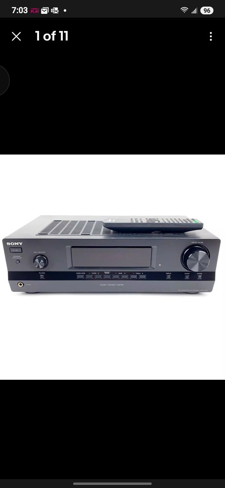 Sony STR-DH100 4-Channel Home Stereo Receiver Audio Video 5-Input - Plus Speakers