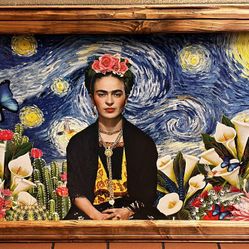 24”x36” wooden frame paintings from mexico