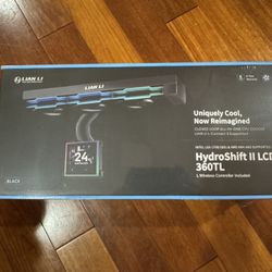 Lian Li Hydroshift II-S LCD 360TL ARGB Liquid CPU Cooler - 360mm AIO - 3.4" IPS LCD Square Screen - Daisy-Chain - Low-Noise - Intel LGA 1851/1700, AMD