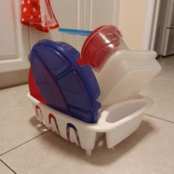 Kitchen Dish Rack And Large Containers