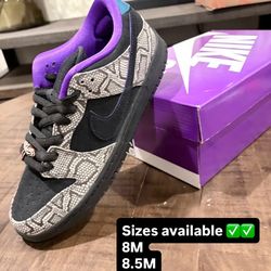 Sizes 8M, 8.5M, 10M, & 12M Nike SB Dunk Low Dashawn Jordan Copperhead