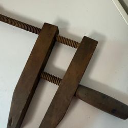 Lot Of 3 Antique JH Muschler 3” Wooden Screw Clamps
