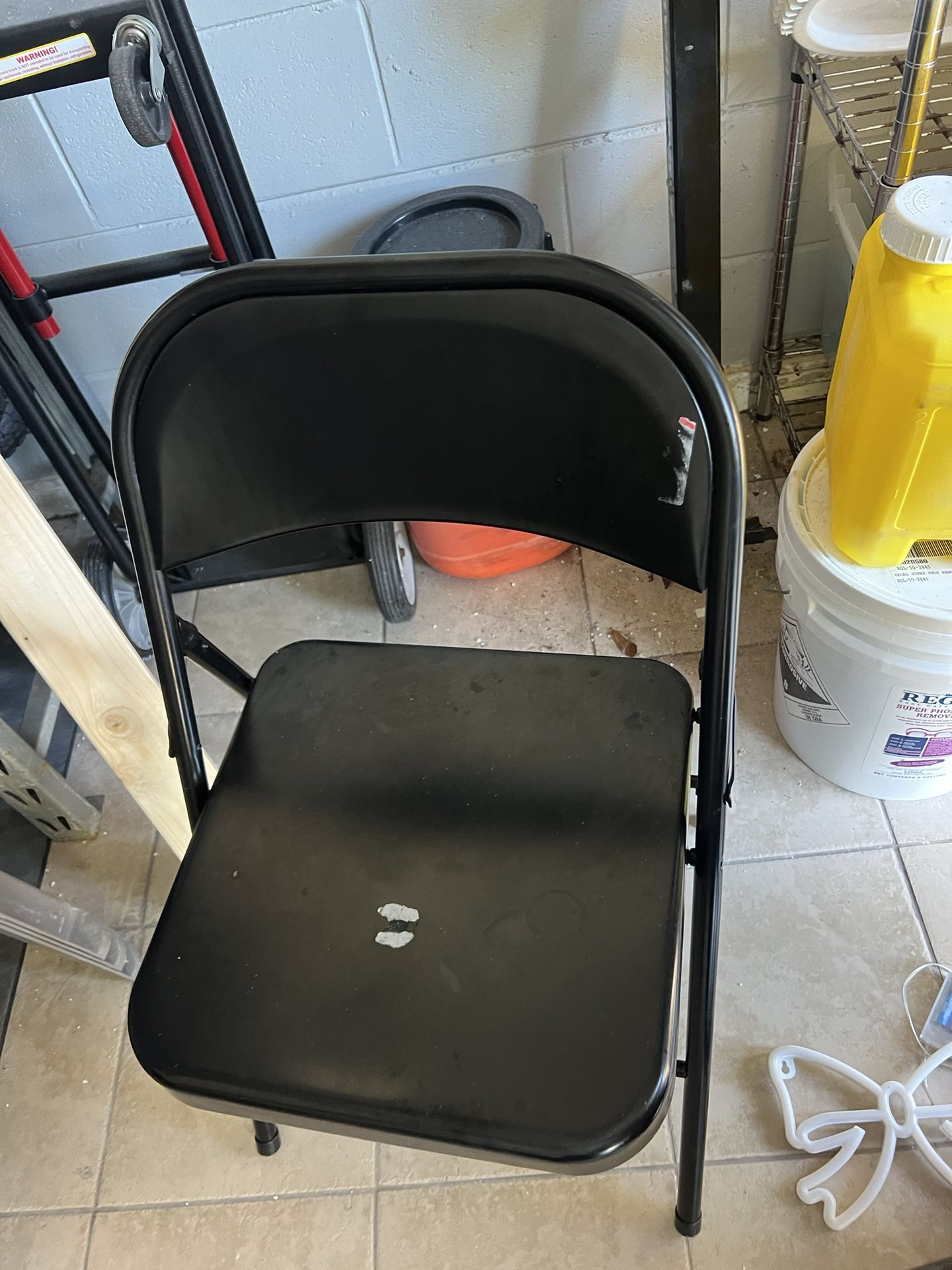 Black Metal Foldable Chair