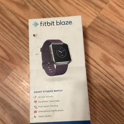 Fitbit Blaze With Blue Leather Band 