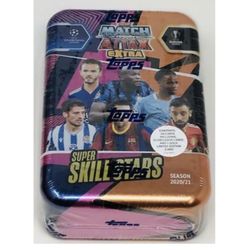 2020-21 Topps Match Attax Extra Super Skill Stars UEFA Soccer Tin 