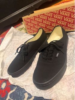 All black Vans shoes size 9.5M