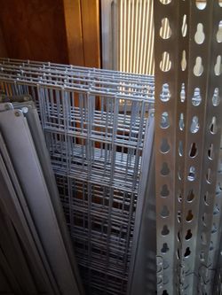 Metal shelves