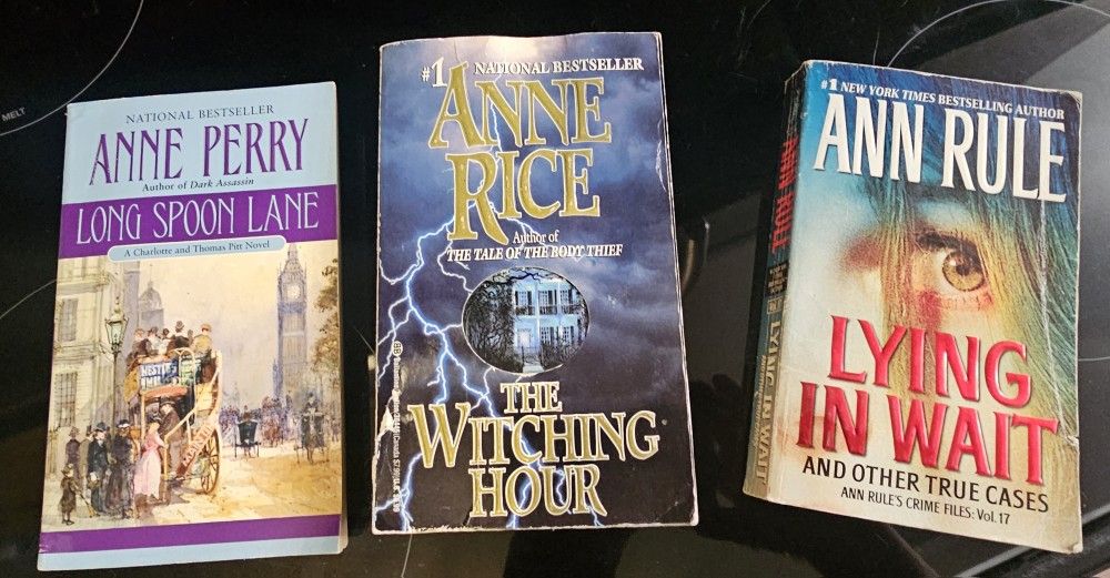 Anne Perry / Anne Rice / Ann Rule - $5.00/all - Macki's Books n More
