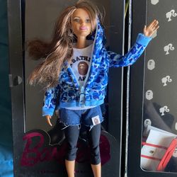 Bape X Barbie Collab Doll Action Figure Very Rare