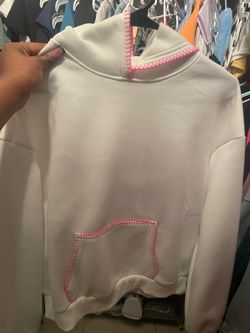 White and pink hoodie