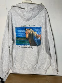 Kevin McBride Signed Chincoteague Pony Swim Hoodie XL Tornado Prince of Tides
