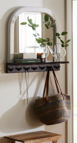 Hand-Painted Entryway Wall Mirror