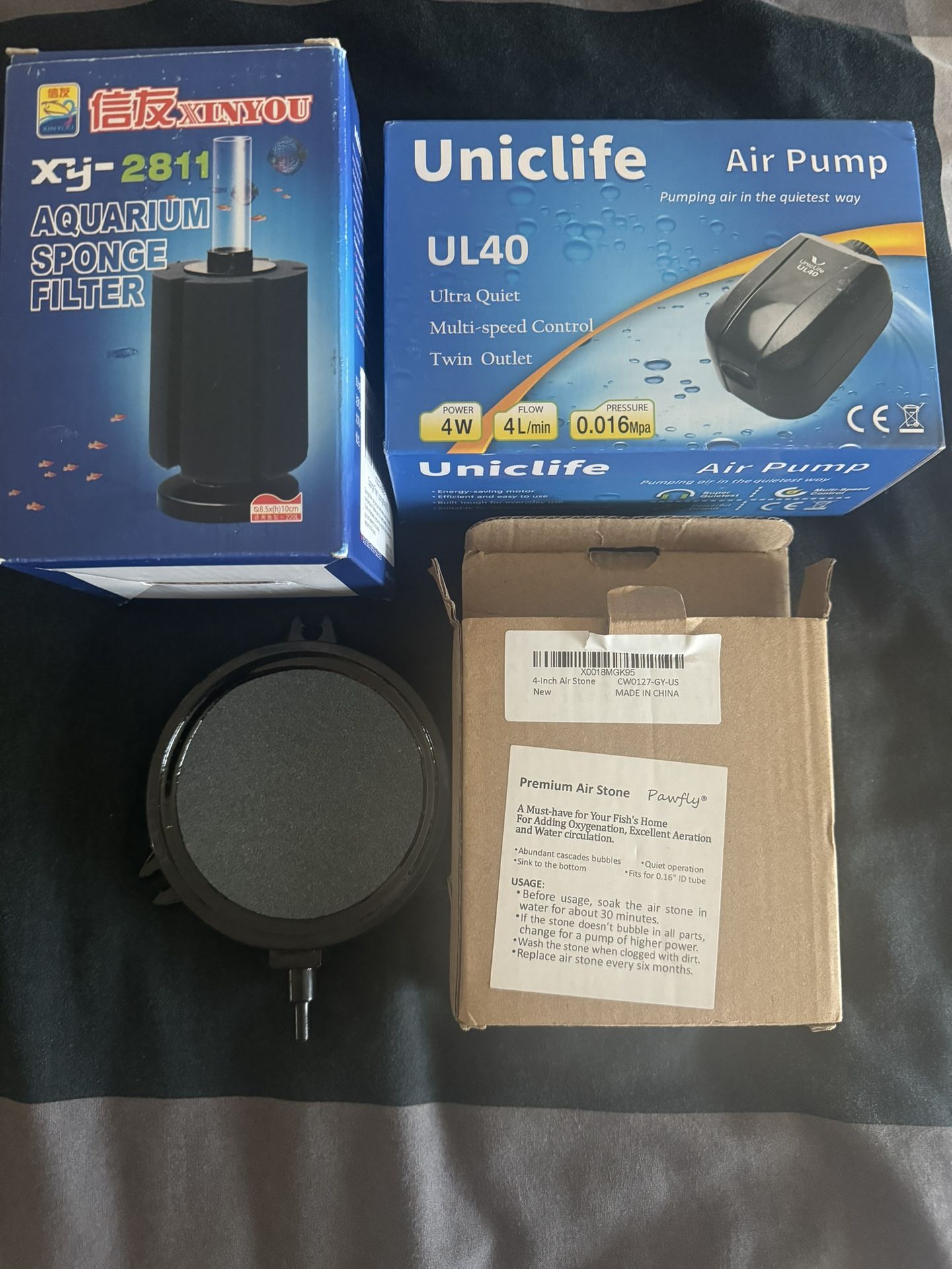 Fish Sponge Filter/airstone Bubble/air Pump