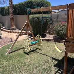 Wood Swing Set- USED Backyard Discovery brand