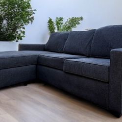 Blue gray Couch With Chaise - Delivery