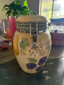 Ceramic Canister with Clamp Lid