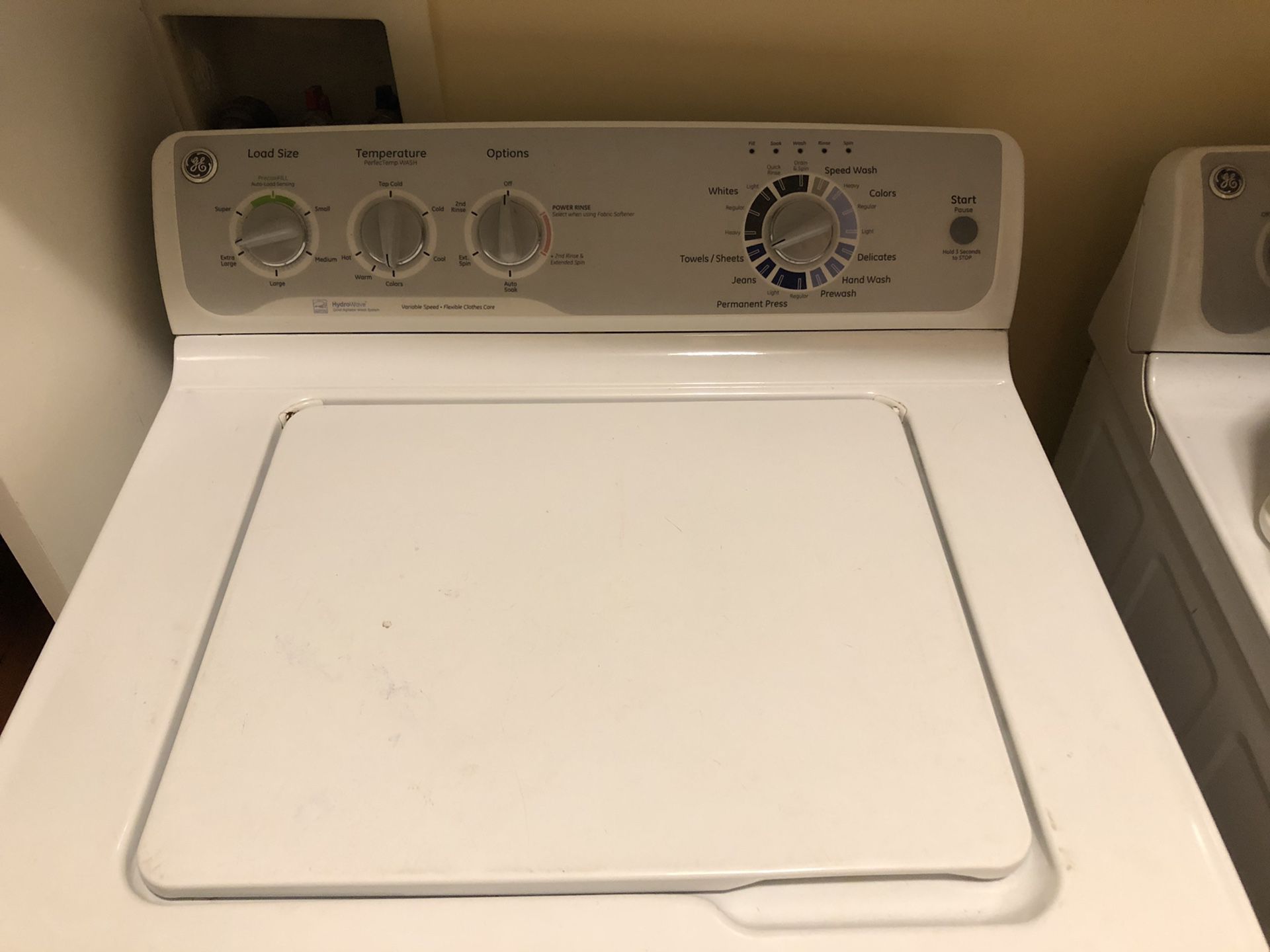 GE working washing machine