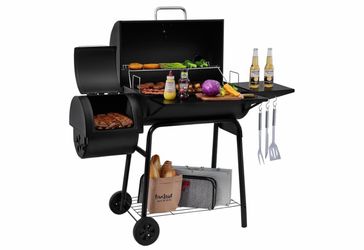 Royal Gourmet CC1830S BBQ Charcoal Grill and Offset Smoker, Outdoor Camping