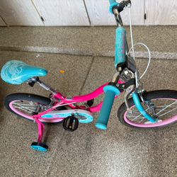 Schwinn Elm 18 Inch Bike for Kids Ages 2-13 Pink With Training Wheels 