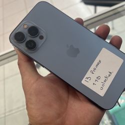 Blue 13 Pro Max Unlocked, Cash Or $50 Down W Approval 