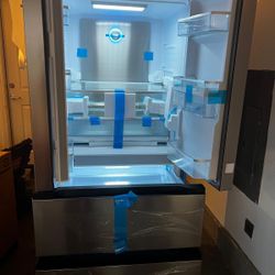 New French Door Refrigerator 4 Doors Stainless Steel Any Time Delivery 🚚 