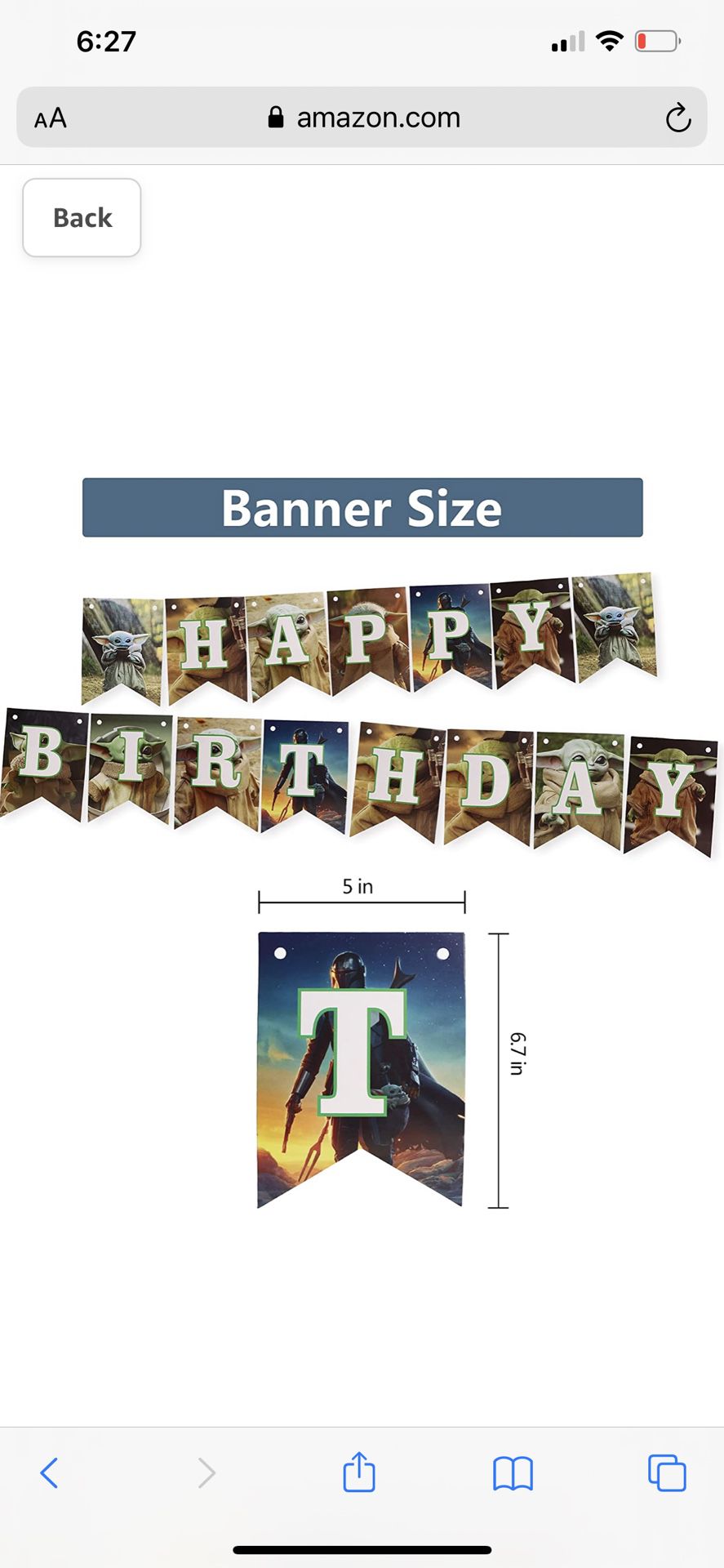 Baby Yoda Party Supplies for Kids, Baby Yoda Birthday Decorations, Include Banner, plates, cake decor,napkins