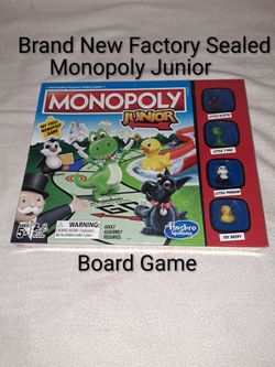 Brand New Factory Sealed Monopoly Junior Board Game