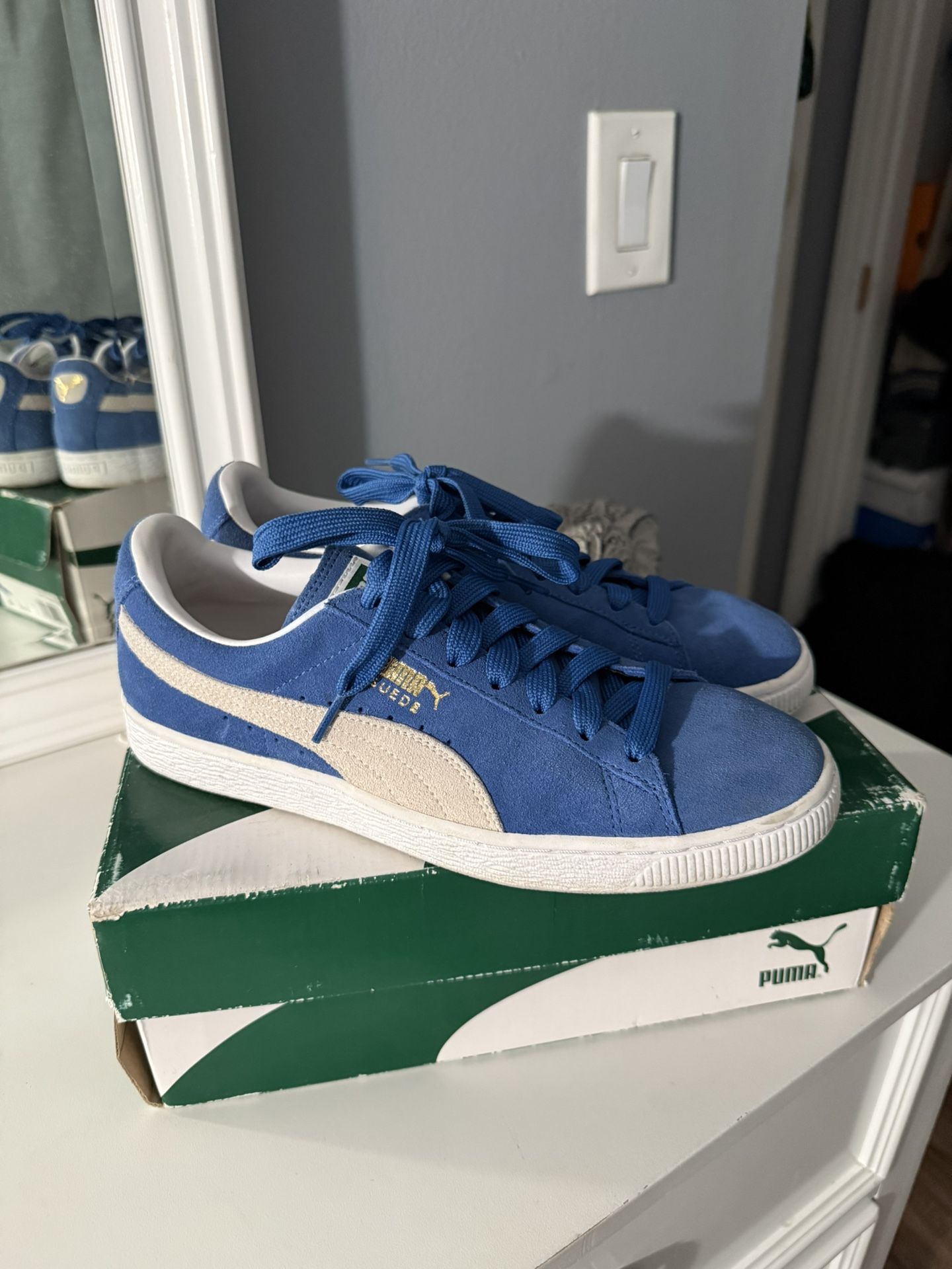 Blue Suede Pumas