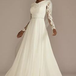 Posh A-Line Wedding Gown 