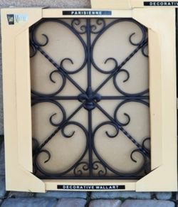 Wrought iron wall decoration