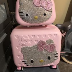 Hello Kitty 16” Luggage With Tote!