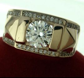 New 18 k yellow gold men’s wedding ring men wedding band