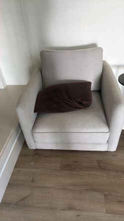 Light Gray Upholstered Accent Chair