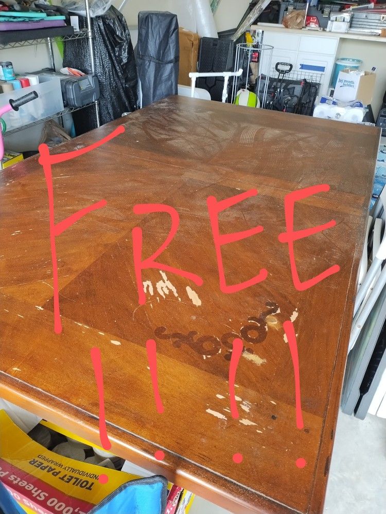 FREE!! Large Solid Wood Kitchen Table 