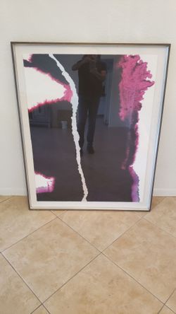 Large Framed Abstract Art Print