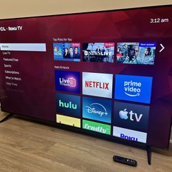 65” TCL 4K UHD Roku Smart TV