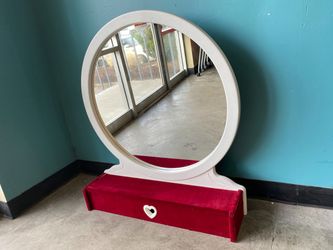 PALLISER Red Velvet Sweetheart Vanity Mirror