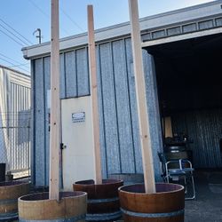 Wine Barrel Planters 