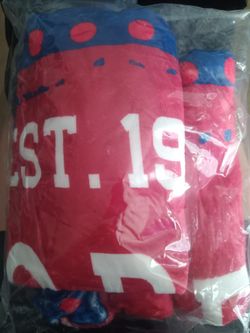 New York Giants Blanket In Blue Or Red