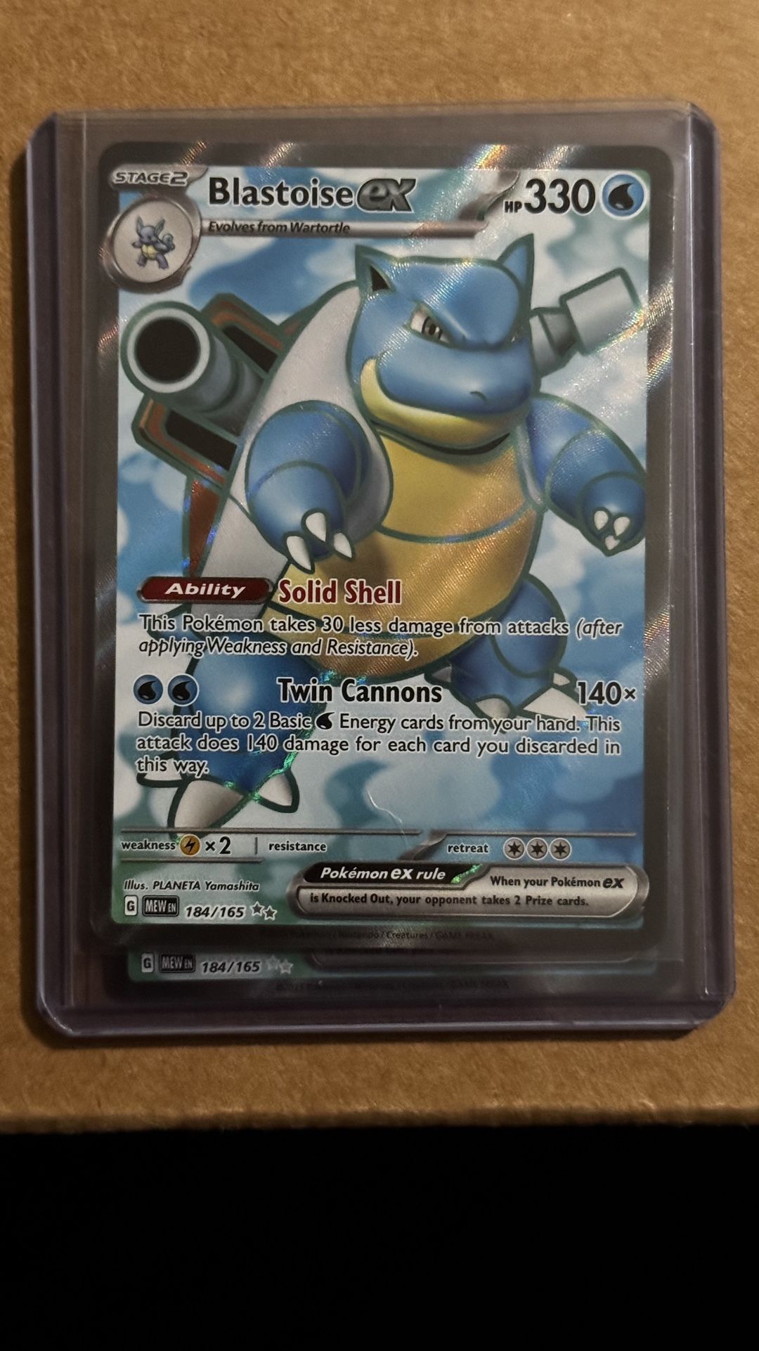 Blastoise EX Mew EN 184