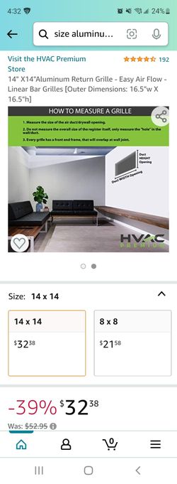 Hvac Premium Aluminum Return Grille