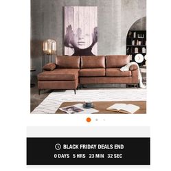 Allwex Magic 98 in. Square Arm 3-Piece Fabric L-Shaped Sectional Sofa in Dark Brown with Chaise