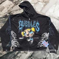 Civil Regime x Powerpuff Girls Bubbles Zip Up Hoodie - Size L