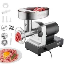 375^ Meat Grinder, 14 Lbs/Min Capacity Electric Meat Grinders with Blade, Grinding Plate, Sausage Maker, Stainless Steel Commercial Meat Mincer for Ki